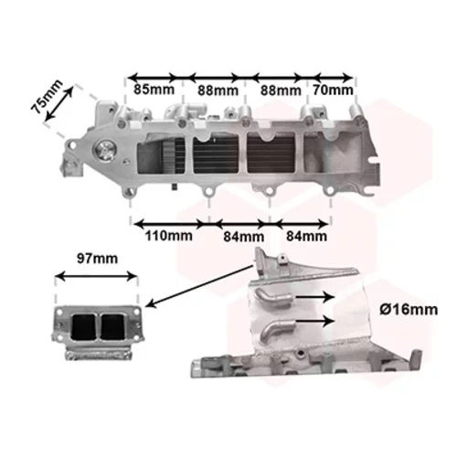 Chladič plniaceho vzduchu VAN WEZEL 58004376
