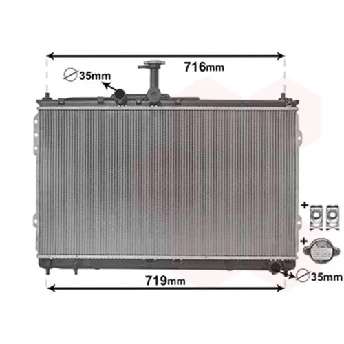 Chladič motora VAN WEZEL 82002418