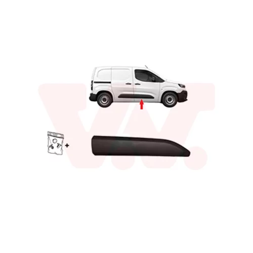 Ozdobná/ochranná lišta dverí VAN WEZEL 0991424