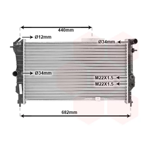 Chladič motora VAN WEZEL 37002173