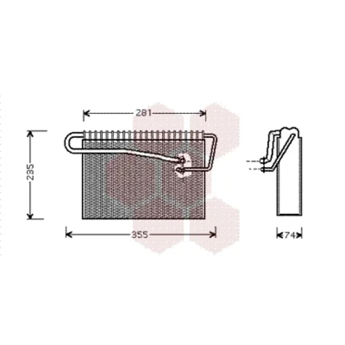 Výparník klimatizácie VAN WEZEL 3700V167