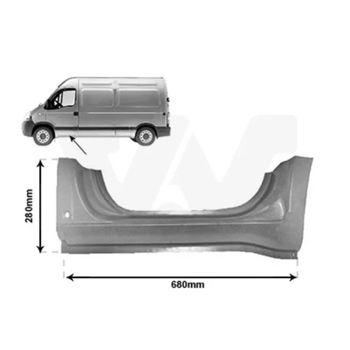 Nástupný plech VAN WEZEL 4387101