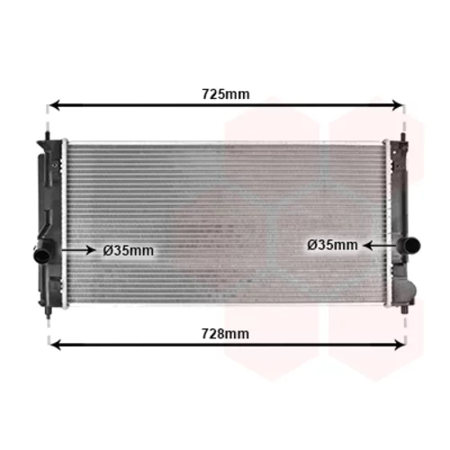 Chladič motora VAN WEZEL 53002334