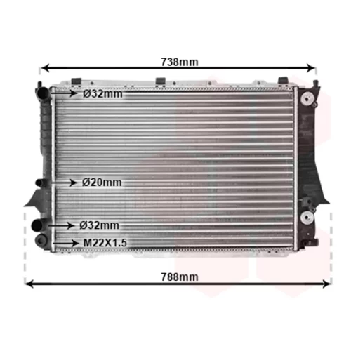 Chladič motora VAN WEZEL 03002078