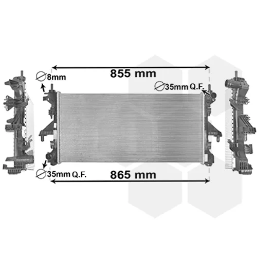 Chladič motora VAN WEZEL 17002398