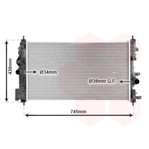 Chladič motora VAN WEZEL 37002591