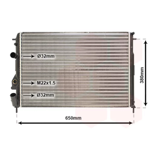 Chladič motora VAN WEZEL 43002266