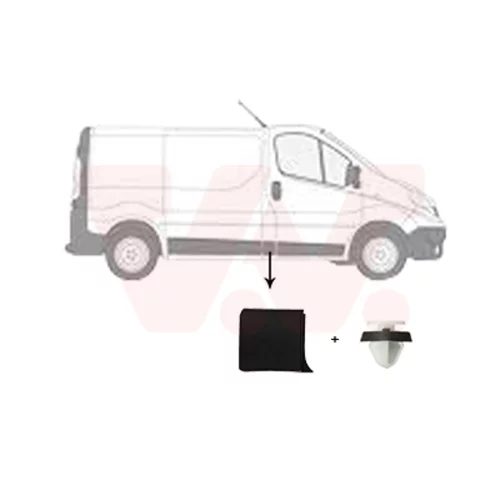 Ozdobná/ochranná lišta bočnej steny VAN WEZEL 4396424