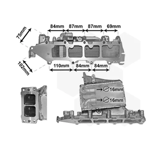 Chladič plniaceho vzduchu VAN WEZEL 58004361