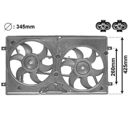 Ventilátor chladenia motora VAN WEZEL 5875749