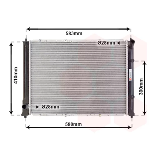 Chladič motora VAN WEZEL 02002149