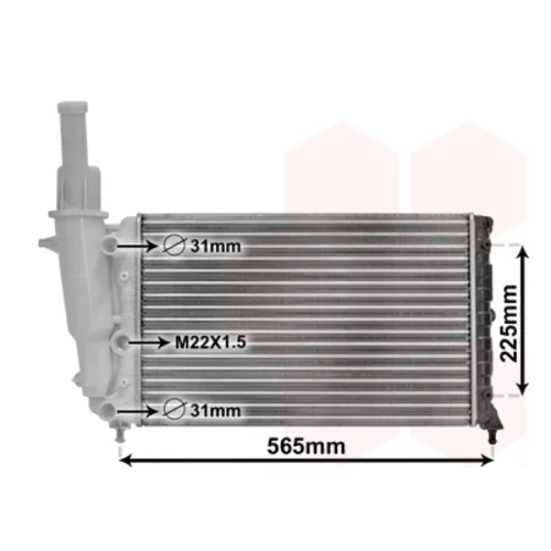 Chladič motora VAN WEZEL 17002139