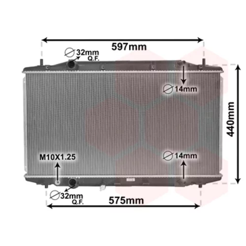 Chladič motora VAN WEZEL 25002303