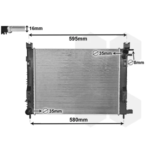 Chladič motora VAN WEZEL 15002007