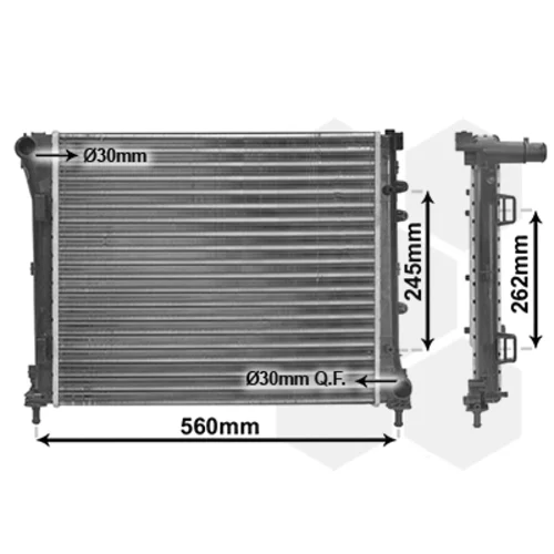 Chladič motora VAN WEZEL 17002387