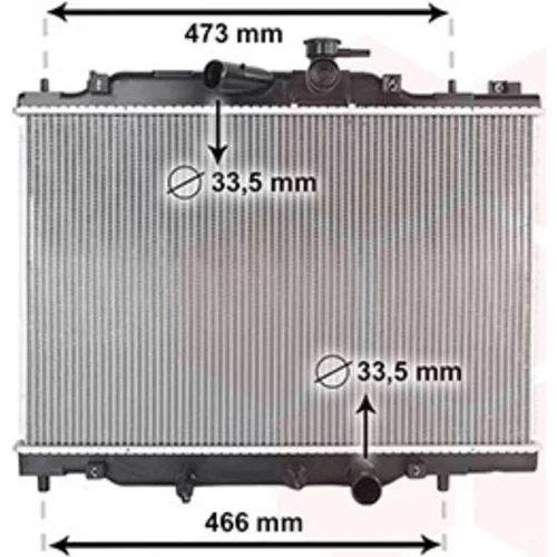 Chladič motora VAN WEZEL 27012706