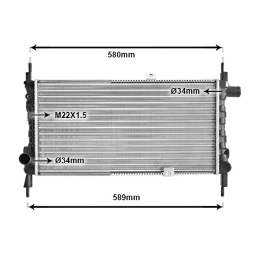 Chladič motora VAN WEZEL 37002063