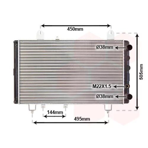 Chladič motora VAN WEZEL 40002081