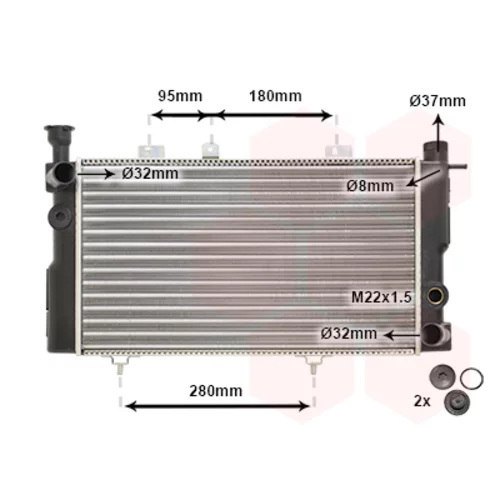 Chladič motora VAN WEZEL 40002096