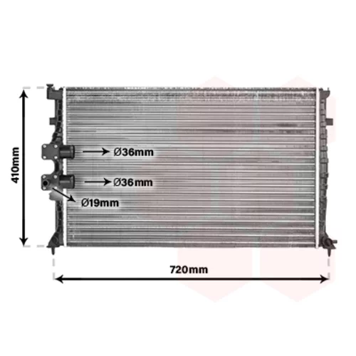 Chladič motora VAN WEZEL 40002177