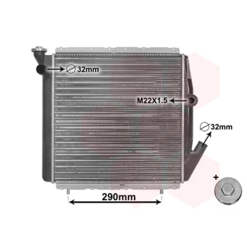 Chladič motora VAN WEZEL 43002070