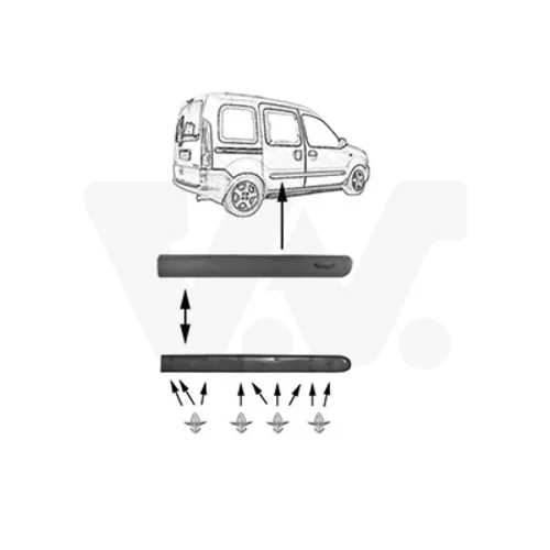 Ozdobná/ochranná lišta dverí 4311424 (VAN WEZEL)