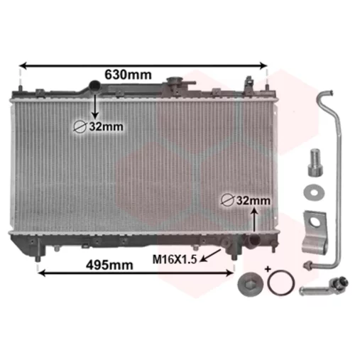Chladič motora VAN WEZEL 53002240