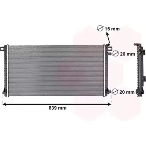 Chladič motora VAN WEZEL 03012702