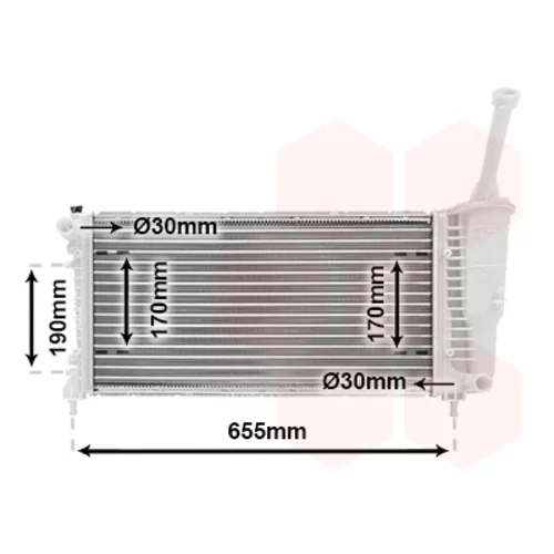Chladič motora VAN WEZEL 17002308