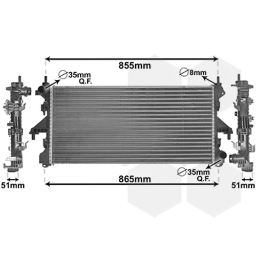 Chladič motora VAN WEZEL 17002453
