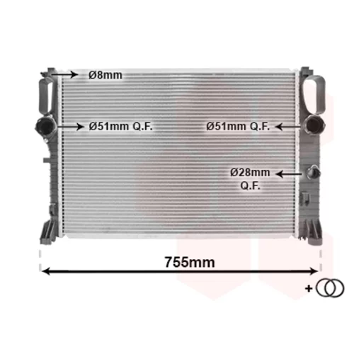 Chladič motora VAN WEZEL 30002449