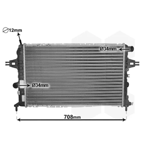 Chladič motora VAN WEZEL 37002252