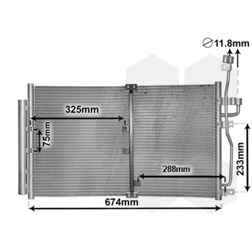 Kondenzátor klimatizácie VAN WEZEL 37005425