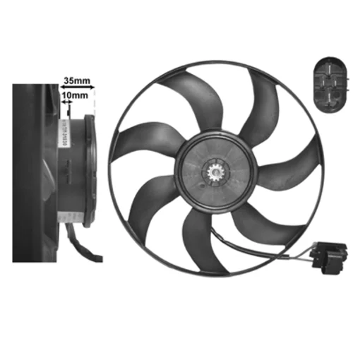 Ventilátor chladenia motora VAN WEZEL 3749745