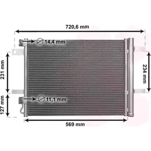 Kondenzátor klimatizácie VAN WEZEL 40015708