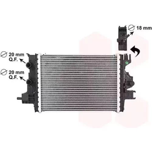 Chladič motora VAN WEZEL 43012719