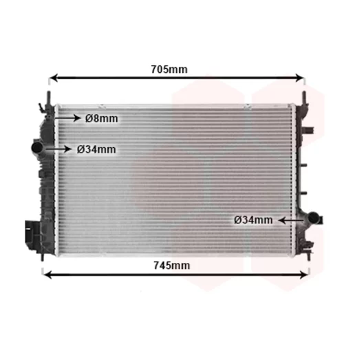 Chladič motora VAN WEZEL 47002070