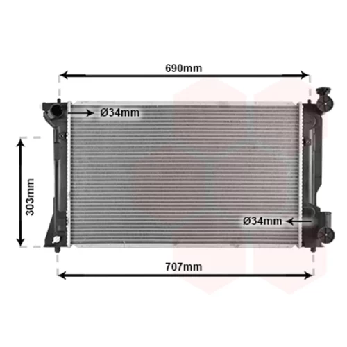 Chladič motora VAN WEZEL 53002333