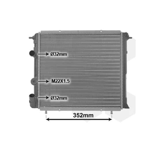 Chladič motora VAN WEZEL 43002053