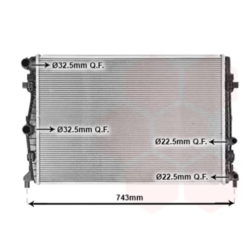 Chladič motora VAN WEZEL 58012717