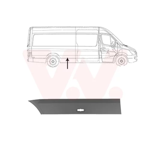 Ozdobná/ochranná lišta bočnej steny VAN WEZEL 5862428
