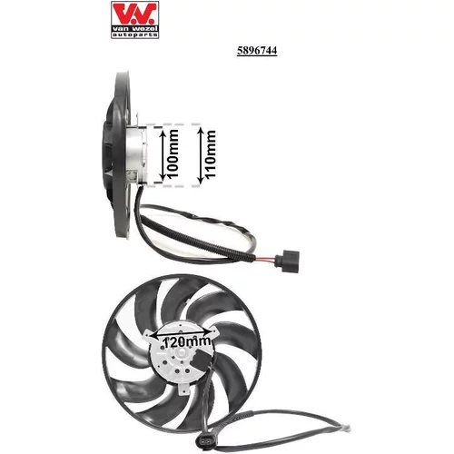 Ventilátor chladenia motora 5896744 (VAN WEZEL) - obr. 1