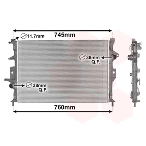 Chladič motora VAN WEZEL 59002187