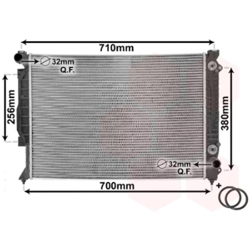 Chladič motora VAN WEZEL 03002157
