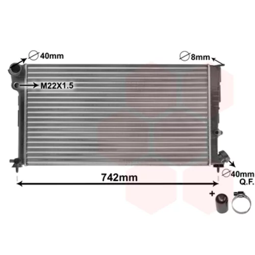 Chladič motora VAN WEZEL 09002137