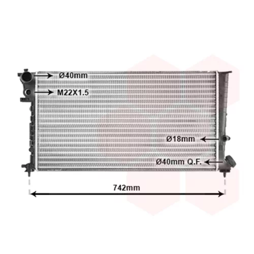 Chladič motora VAN WEZEL 09002148