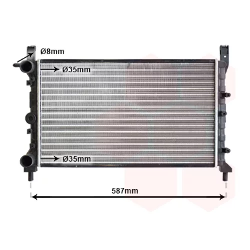 Chladič motora VAN WEZEL 17002078