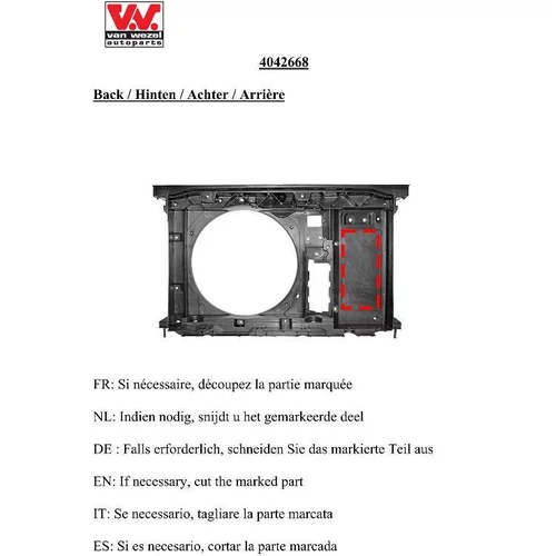 Predné obloženie 4042668 (VAN WEZEL) - obr. 2