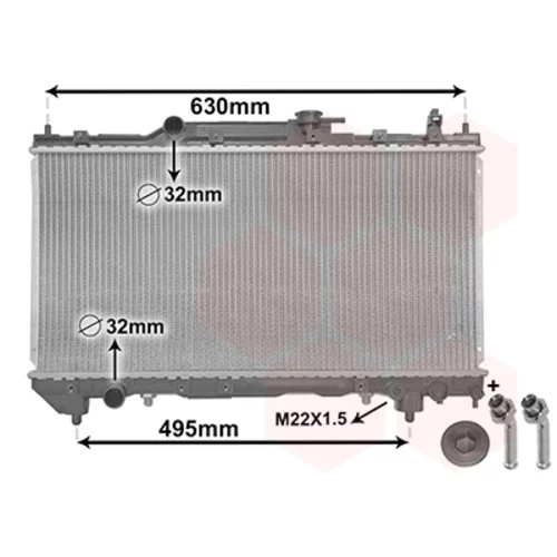Chladič motora VAN WEZEL 53002238