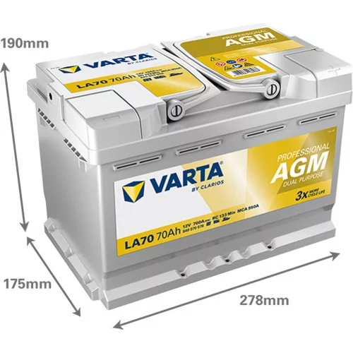 Štartovacia batéria 840070076K312 /VARTA/ - obr. 1
